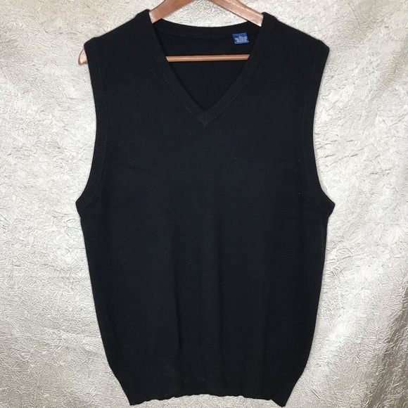 Sutton Cashmere Other - Sutton Studio Cashmere Black Sweater Vest Sz LG